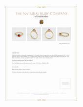 Ruby Ring 0.40 Ct., 18K Yellow Gold Appraisal