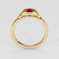 0.63 Ct. Ruby Ring, 18K Yellow Gold 3