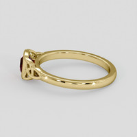 0.64 Ct. Pinkish Red Ruby Ring, 18K Yellow Gold 4
