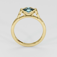 1.18 Ct. Greenish Blue Sapphire Ring, 18K Yellow Gold 3