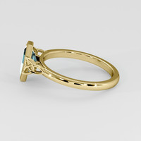 1.18 Ct. Greenish Blue Sapphire Ring, 18K Yellow Gold 4