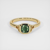 0.83 Ct. Green Sapphire Ring, 18K Yellow Gold 1