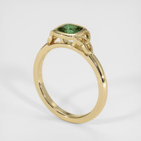 0.83 Ct. Green Sapphire Ring, 18K Yellow Gold 2
