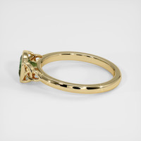 0.83 Ct. Green Sapphire Ring, 18K Yellow Gold 4