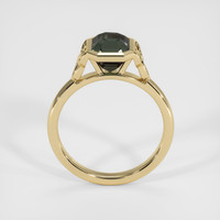 2.11 Ct. Bluish Green Sapphire Ring, 18K Yellow Gold 3