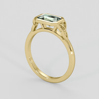 1.17 Ct. Bluish Green Sapphire Ring, 18K Yellow Gold 2