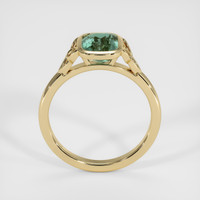 2.09 Ct. Bluish Green Sapphire Ring, 18K Yellow Gold 3