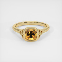 1.92 Ct. Yellowish Brown Sapphire Ring, 18K Yellow Gold 1