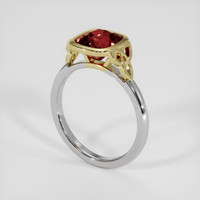 2.49 Ct. Red Spinel Ring, 14K Yellow & White 2