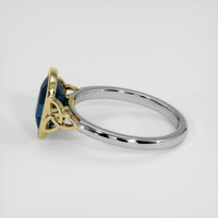 2.40 Ct. Blue Spinel Ring, 14K Yellow & White 4