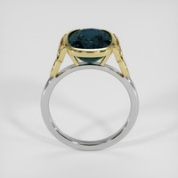 5.47 Ct. Blue Spinel Ring, 14K Yellow & White 3