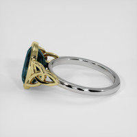 5.47 Ct. Blue Spinel Ring, 14K Yellow & White 4