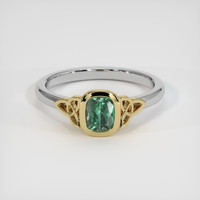 0.63 Ct. Gemstone Ring, 14K Yellow & White 1