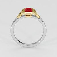 0.63 Ct. Pinkish Red Ruby Ring, 14K Yellow & White 3
