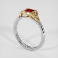 0.48 Ct. Ruby Ring, 14K Yellow & White 2