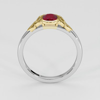 0.71 Ct. Purplish Red Ruby Ring, 14K Yellow & White 3