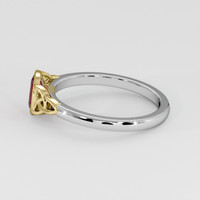 0.71 Ct. Purplish Red Ruby Ring, 14K Yellow & White 4
