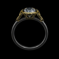 1.18 Ct. Gemstone Ring, 18K Yellow & White 3