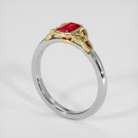 0.62 Ct. Ruby Ring, 18K Yellow & White 2