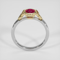 0.76 Ct. Pinkish Red Ruby Ring, 18K Yellow & White 3