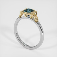 0.94 Ct. Sapphire Ring, 18K Yellow & White 2