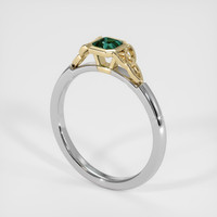 0.41 Ct. Sapphire Ring, 18K Yellow & White 2