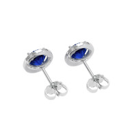 <span>1.24</span> <span class="tooltip-light">Ct.Tw.<span class="tooltiptext">Total Carat Weight</span></span> Blue Sapphire Earrings, Platinum 950 4