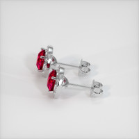 <span>1.24</span>&nbsp;<span class="tooltip-light">Ct.Tw.<span class="tooltiptext">Total Carat Weight</span></span> Ruby Earrings, Platinum 950 3