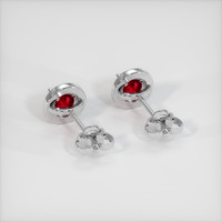 <span>0.44</span>&nbsp;<span class="tooltip-light">Ct.Tw.<span class="tooltiptext">Total Carat Weight</span></span> Ruby Earrings, Platinum 950 3