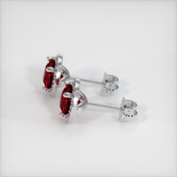 <span>0.98</span>&nbsp;<span class="tooltip-light">Ct.Tw.<span class="tooltiptext">Total Carat Weight</span></span> Ruby Earrings, Platinum 950 3