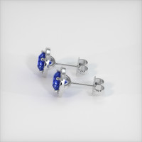 0.75 Ct.Tw. Blue Sapphire Earrings, Platinum 950 3