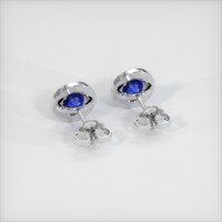 0.75 Ct.Tw. Blue Sapphire Earrings, Platinum 950 4