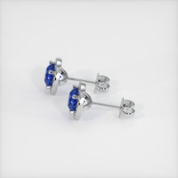 <span>0.79</span>&nbsp;<span class="tooltip-light">Ct.Tw.<span class="tooltiptext">Total Carat Weight</span></span> Sapphire Earrings, Platinum 950 3