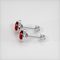 <span>0.62</span>&nbsp;<span class="tooltip-light">Ct.Tw.<span class="tooltiptext">Total Carat Weight</span></span> Ruby Earrings, Platinum 950 3