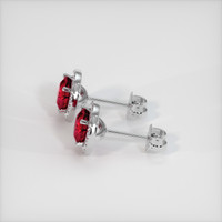 <span>0.74</span>&nbsp;<span class="tooltip-light">Ct.Tw.<span class="tooltiptext">Total Carat Weight</span></span> Ruby Earrings, Platinum 950 3