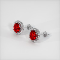 <span>1.50</span>&nbsp;<span class="tooltip-light">Ct.Tw.<span class="tooltiptext">Total Carat Weight</span></span> Ruby Earrings, Platinum 950 2