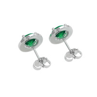 1.22 Ct.Tw. Emerald Earrings, Platinum 950 4