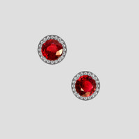<span>1.10</span> <span class="tooltip-light">Ct.Tw.<span class="tooltiptext">Total Carat Weight</span></span> Ruby Earrings, Platinum 950 1