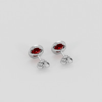 <span>1.22</span>&nbsp;<span class="tooltip-light">Ct.Tw.<span class="tooltiptext">Total Carat Weight</span></span> Ruby Earrings, Platinum 950 4
