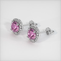 <span>0.61</span>&nbsp;<span class="tooltip-light">Ct.Tw.<span class="tooltiptext">Total Carat Weight</span></span> Sapphire Earrings, Platinum 950 2