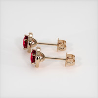 0.84 Ct.Tw. Ruby Earrings, 14K Rose Gold 3