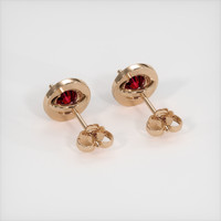 <span>0.61</span>&nbsp;<span class="tooltip-light">Ct.Tw.<span class="tooltiptext">Total Carat Weight</span></span> Ruby Earrings, 14K Rose Gold 4