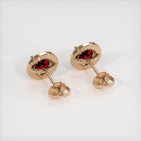 <span>0.74</span>&nbsp;<span class="tooltip-light">Ct.Tw.<span class="tooltiptext">Total Carat Weight</span></span> Ruby Earrings, 14K Rose Gold 4