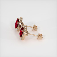 <span>1.20</span>&nbsp;<span class="tooltip-light">Ct.Tw.<span class="tooltiptext">Total Carat Weight</span></span> Ruby Earrings, 14K Rose Gold 3