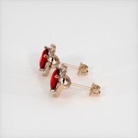 <span>1.50</span>&nbsp;<span class="tooltip-light">Ct.Tw.<span class="tooltiptext">Total Carat Weight</span></span> Ruby Earrings, 14K Rose Gold 3