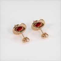 2.80 Ct.Tw. Ruby Earrings, 14K Rose Gold 4