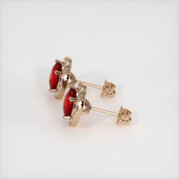 <span>1.52</span>&nbsp;<span class="tooltip-light">Ct.Tw.<span class="tooltiptext">Total Carat Weight</span></span> Ruby Earrings, 14K Rose Gold 3