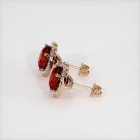 1.49 Ct.Tw. Ruby Earrings, 14K Rose Gold 3