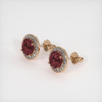 4.53 Ct.Tw. Gemstone Earrings, 14K Rose Gold 2