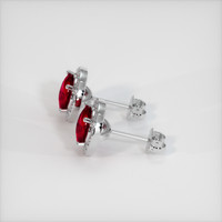 <span>2.27</span>&nbsp;<span class="tooltip-light">Ct.Tw.<span class="tooltiptext">Total Carat Weight</span></span> Ruby Earrings, 14K White Gold 3